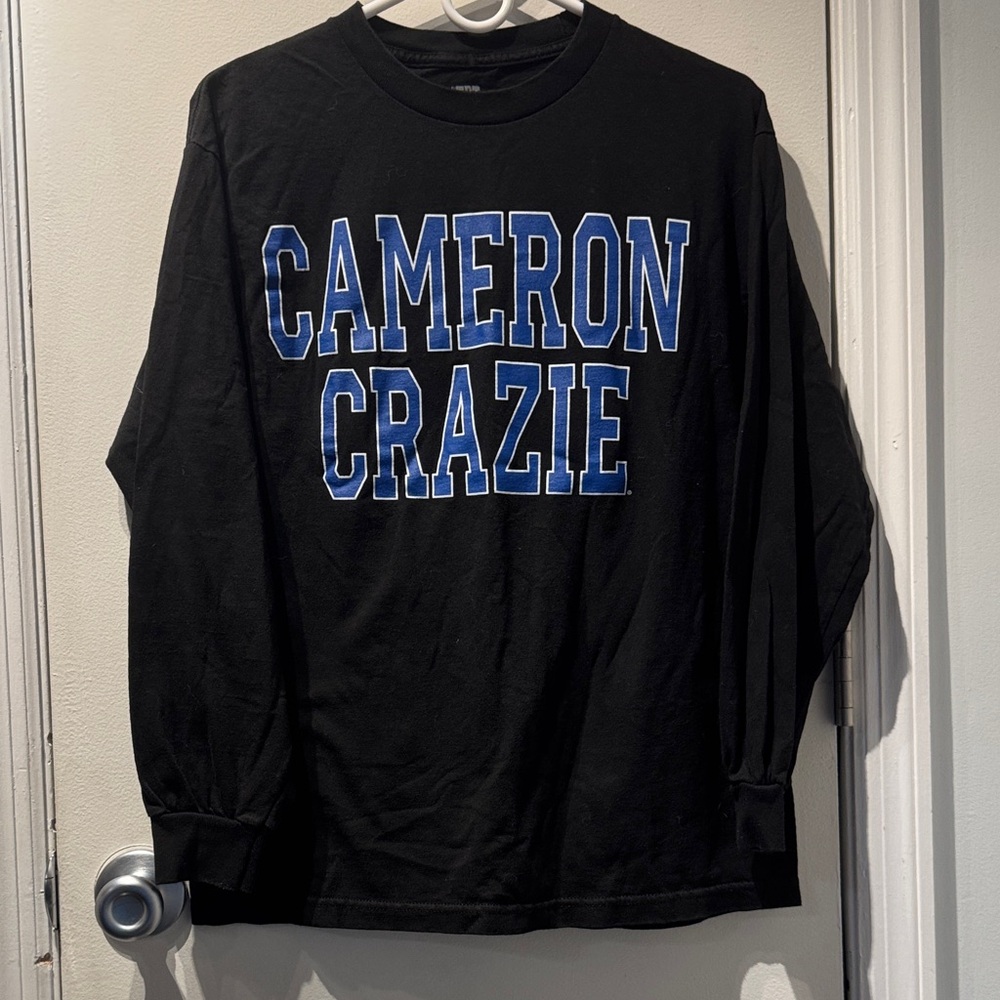 Duke Cameron Crazie Black Long Sleeve Tee size medium